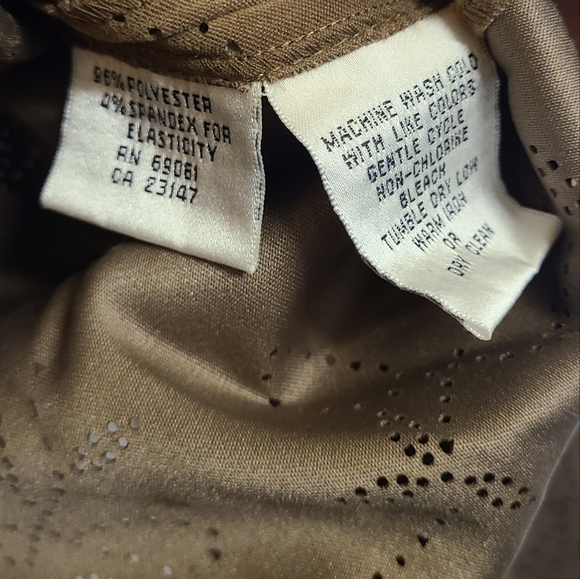 Brown Cutout Floral Pattern Button Down Y2K Talbots Top nwt - Picture 3 of 3